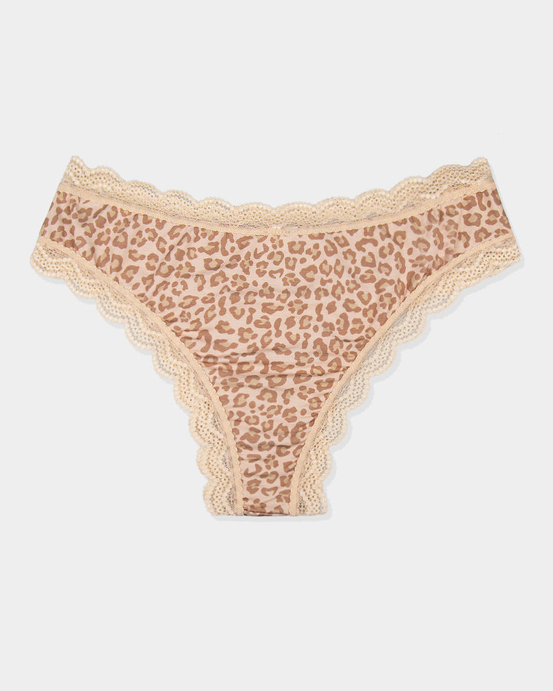 Brazilian Knicker - Neutral Leopard Sand Charming Garment Enterprises Co