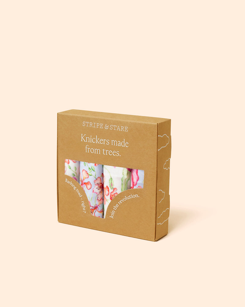 The Original Knicker Four Pack - Pastel Poppy Charming Garment Enterprises Co