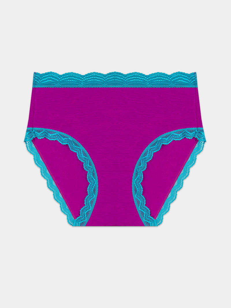 High Rise Knicker - Electric Fuchsia & Teal Charming Garment Enterprises Co