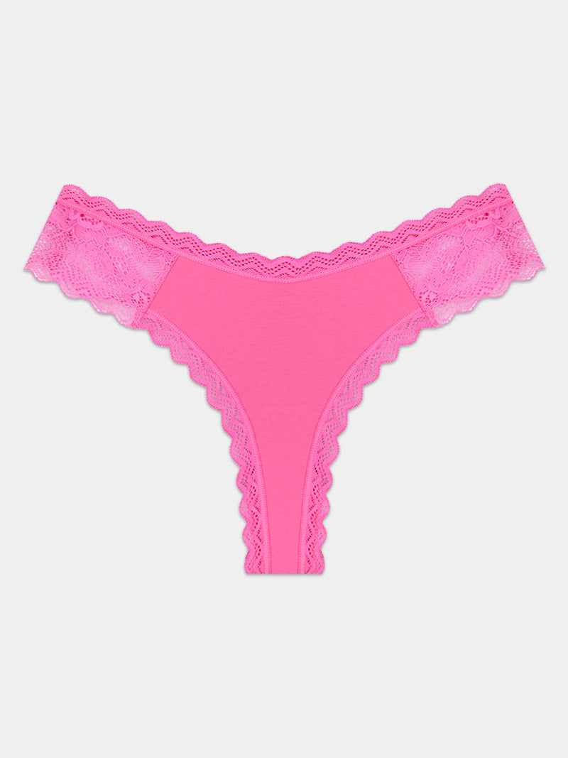 Eco Lace Thong - Pink Cosmos Hop Lun Limited