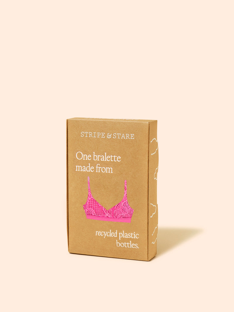 Eco Lace Triangle Bra - Pink Cosmos & Hibiscus Hop Lun Limited