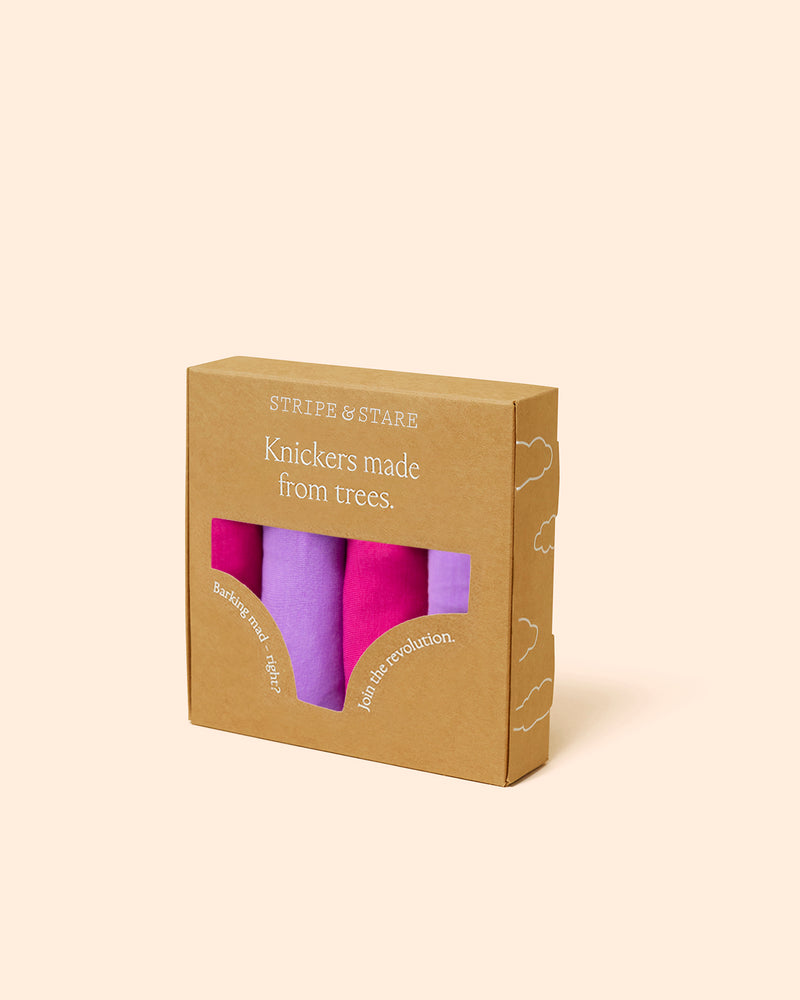 The Original Knicker Four Pack - Pinks & Purples Charming Garment Enterprises Co
