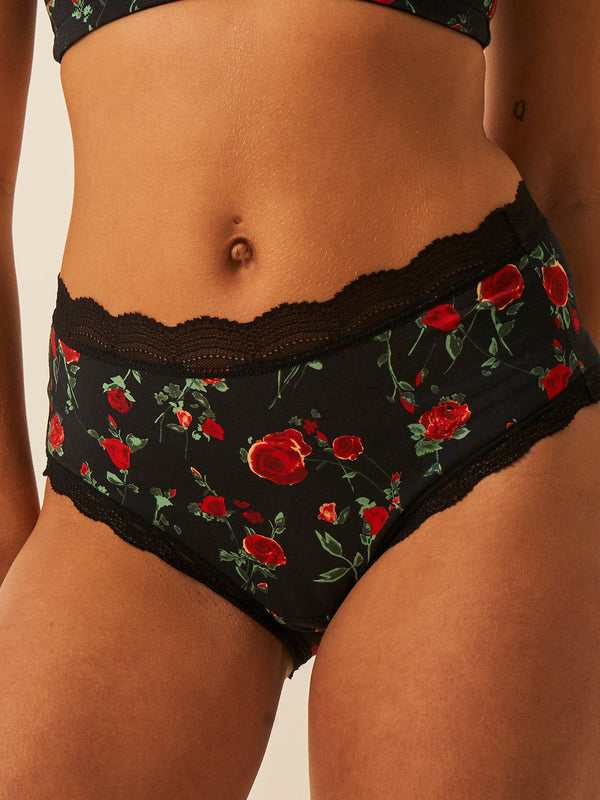 High Rise Knicker - RIXO Claudia Rose Black