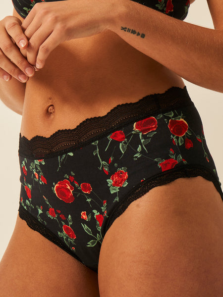 High Rise Knicker - RIXO Claudia Rose Black Wholegood Inter-United Ltd