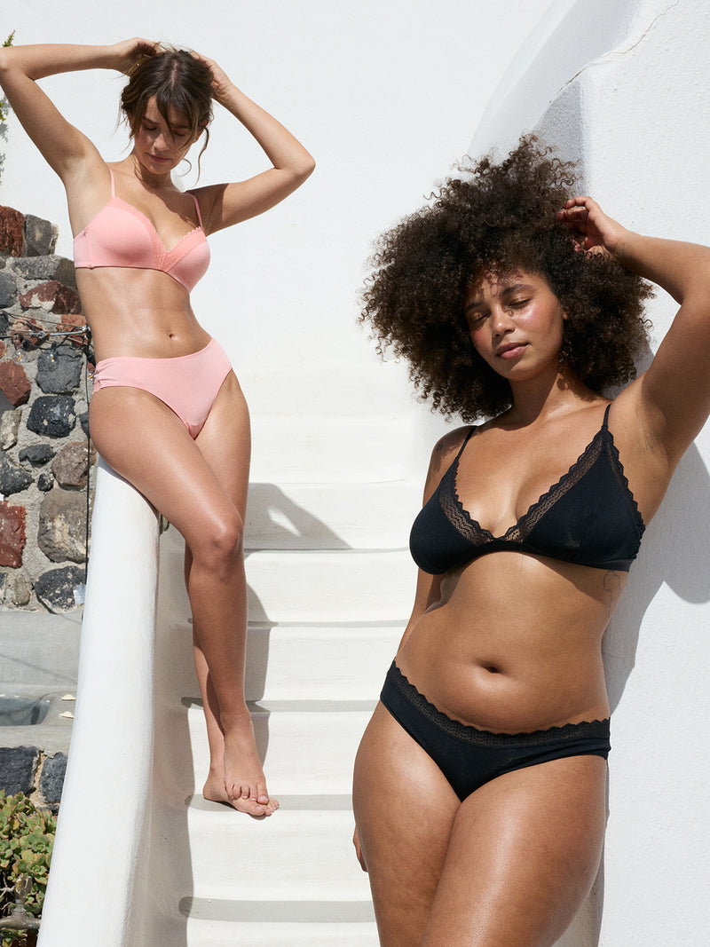 ZigZag Lace Demi Bra - Peach Pop Hop Lun Limited