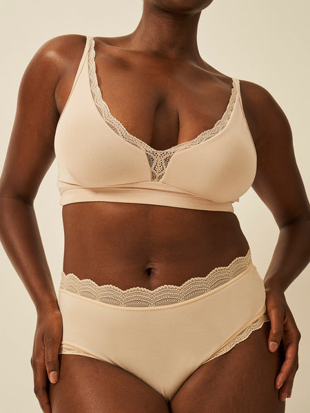 Lace Plunge Bra - Sand Wholegood Inter-United Ltd