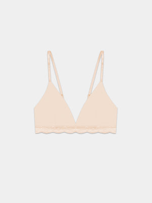 Triangle Lace Bra - Sand
