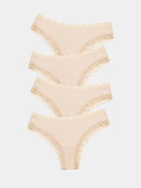 Brazilian Knicker Four Pack - Sand Charming Garment Enterprises Co
