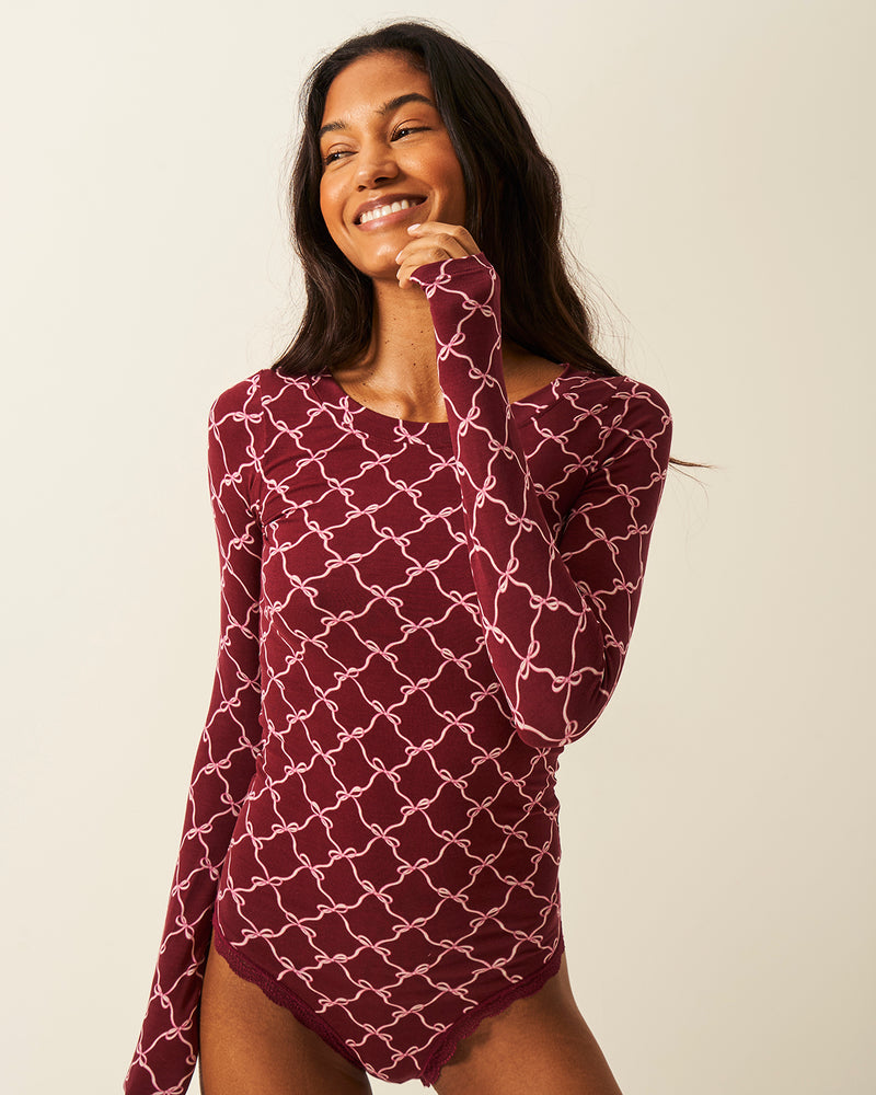 Long Sleeve Bodysuit - Rouge Bow Wholegood Inter-United Ltd
