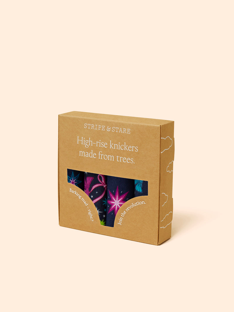 High Rise Knicker Four Pack - Sparkling Skies Wholegood Inter-United Ltd