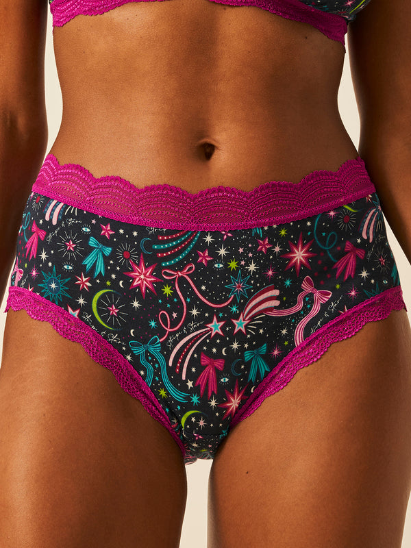 High Rise Knicker - Sparkling Skies