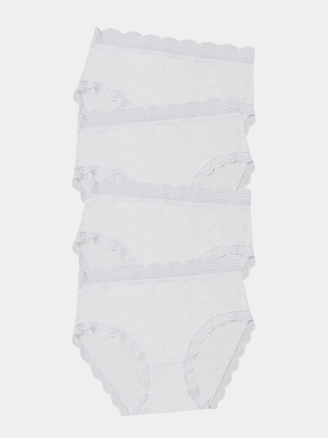 High Rise Knicker Four Pack - White