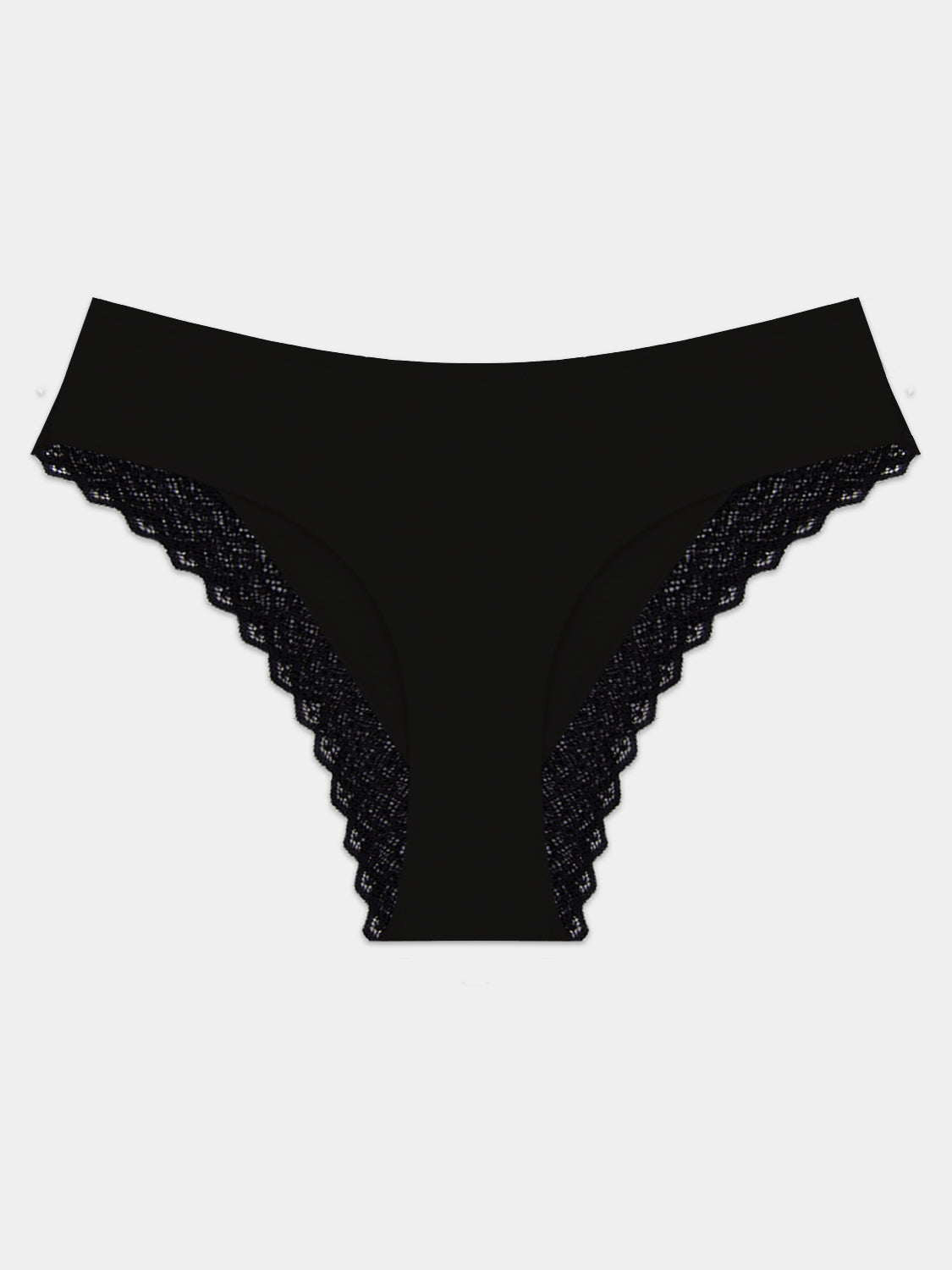 ZigZag Lace Brazilian Knicker - Black Hop Lun Limited