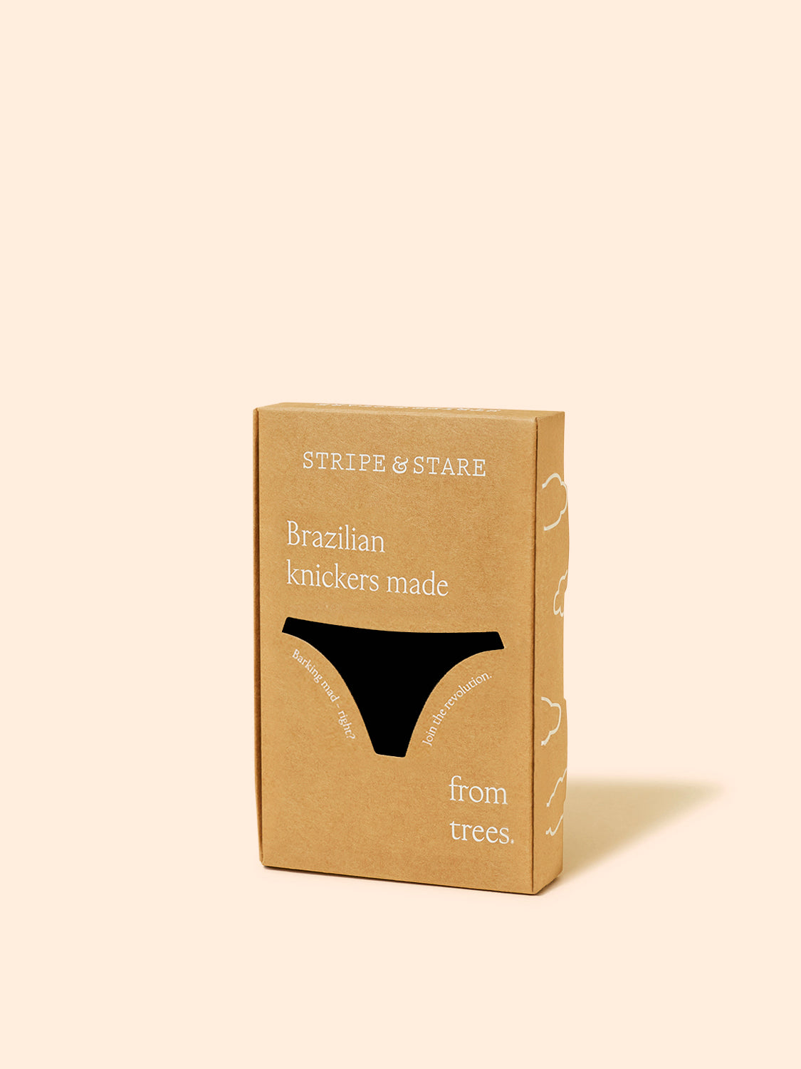 ZigZag Lace Brazilian Knicker - Black Hop Lun Limited