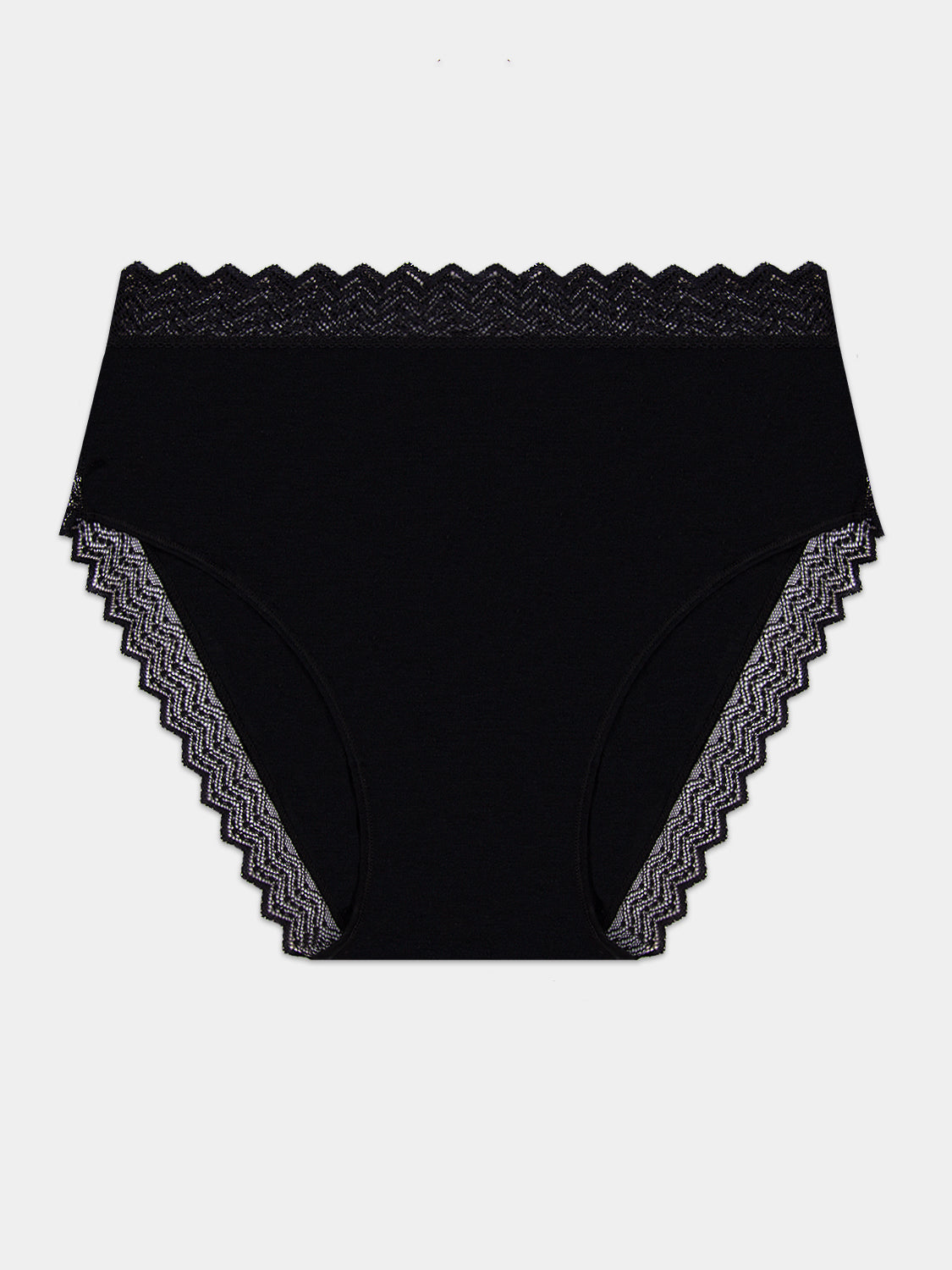 ZigZag Lace High Rise Knicker - Black Hop Lun Limited