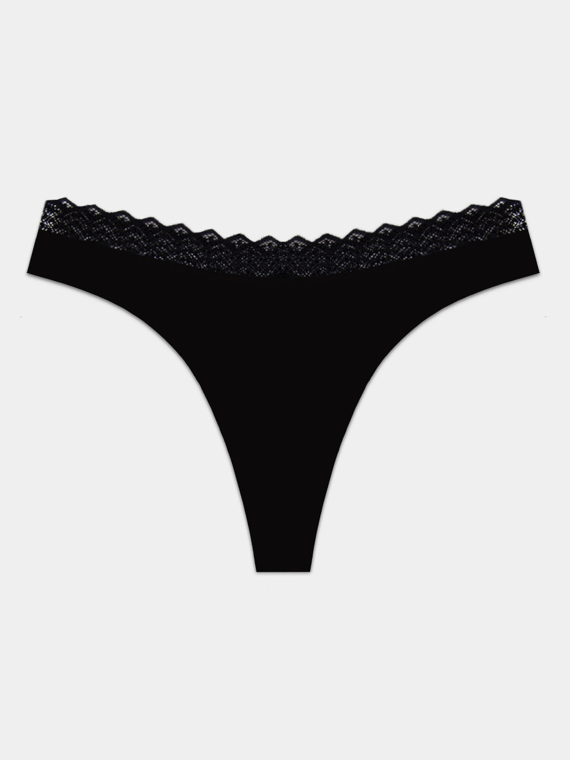 ZigZag Lace Thong - Black Hop Lun Limited
