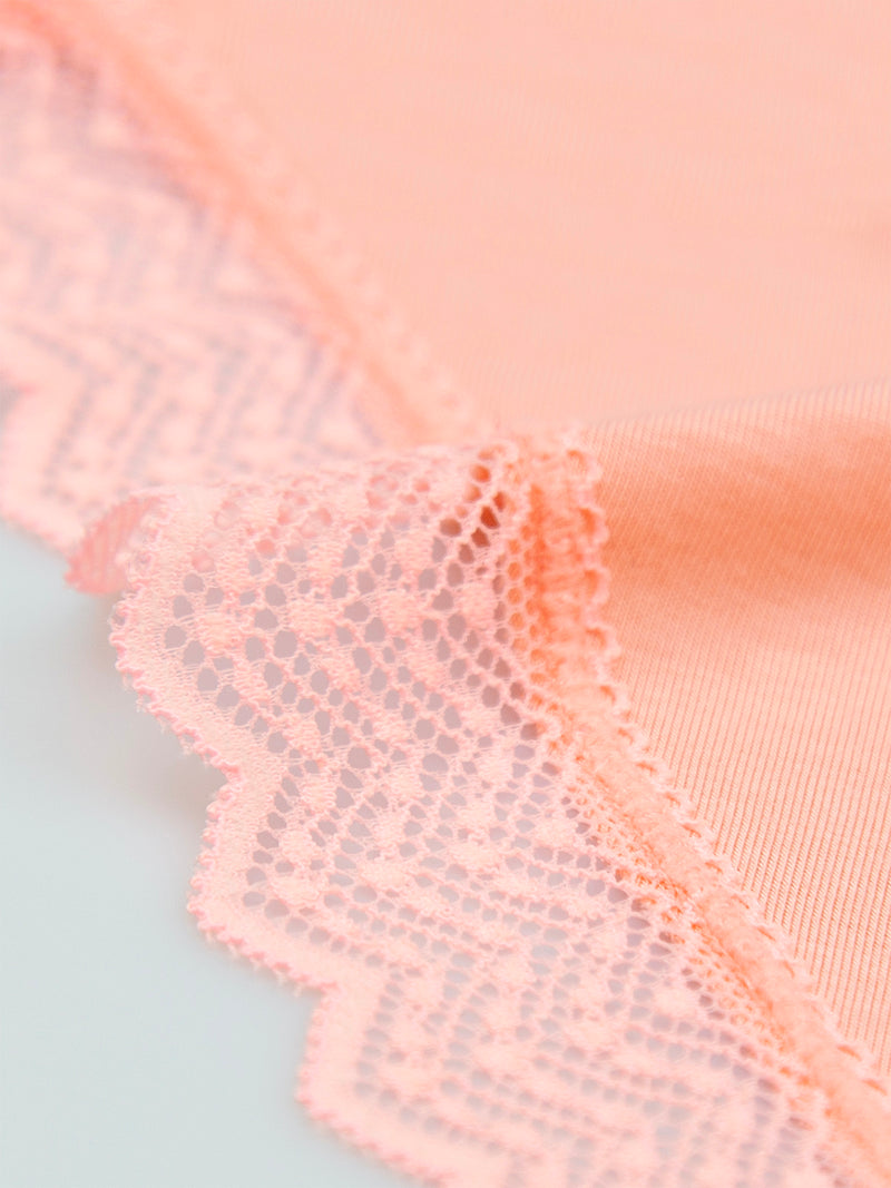 ZigZag Lace High Rise Knicker - Peach Pop Hop Lun Limited