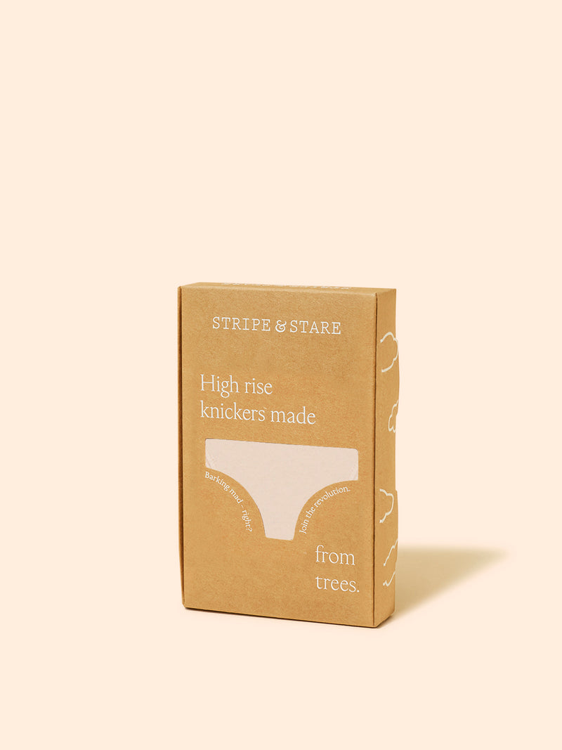 ZigZag Lace High Rise Knicker - Sand Hop Lun Limited