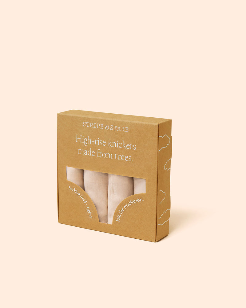 High Rise Knicker Four Pack - Sand Charming Garment Enterprises Co