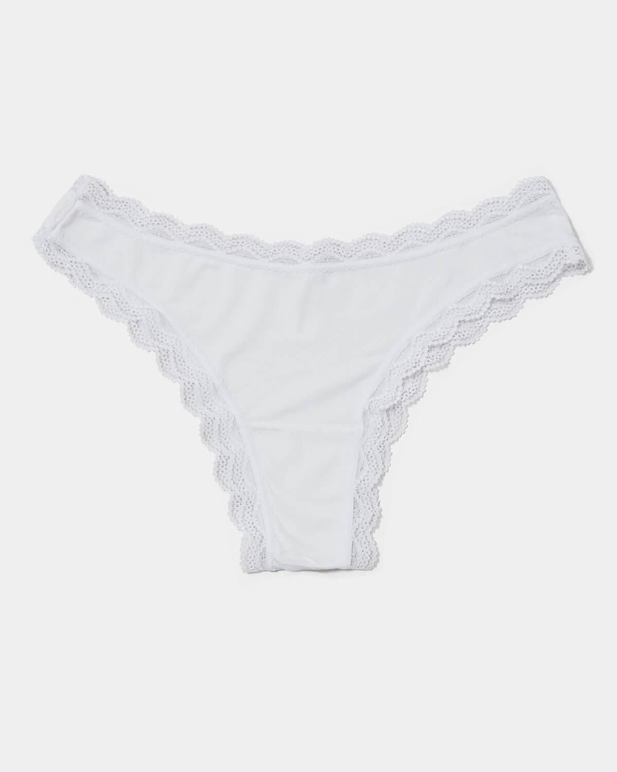 Brazilian Knicker - White Charming Garment Enterprises Co