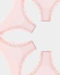 Brazilian Knicker Four Pack - Pink-a-Boo Stripe & Stare®