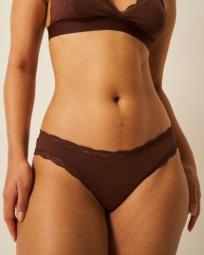 Brazilian Knicker - Cocoa Stripe & Stare®