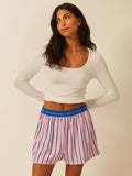 Soft Brushed Woven Pyjama Shorts - Lazy Sunday