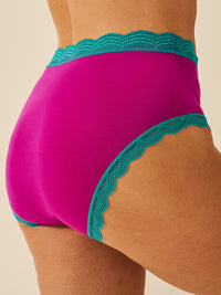 High Rise Knicker - Electric Fuchsia & Teal Charming Garment Enterprises Co