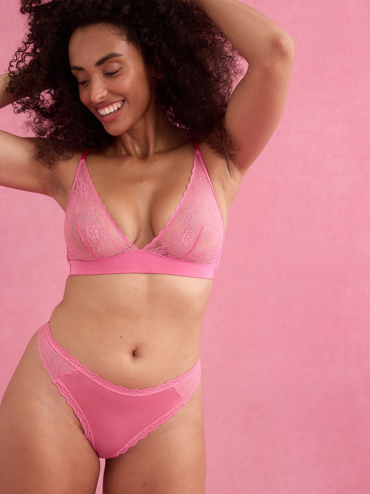 Eco Lace Thong - Pink Cosmos Hop Lun Limited