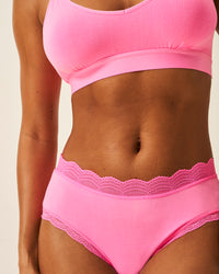 High Rise Knicker - Hot Pink