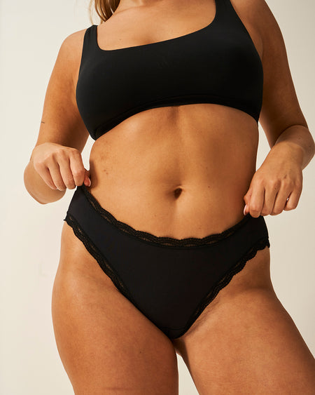 Brazilian Knicker Four Pack - Black Charming Garment Enterprises Co