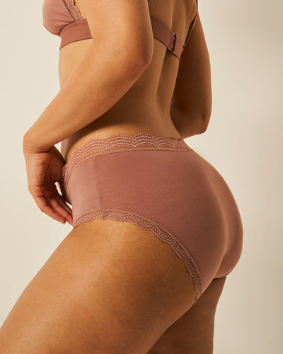 High Rise Knicker Four Pack - Mocha Stripe & Stare®