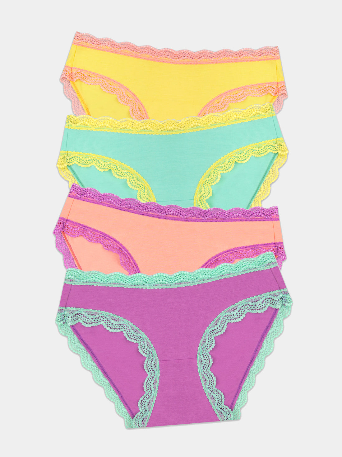 The Original Knicker Four Pack - Iridescent Pastel