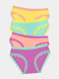 The Original Knicker Four Pack - Iridescent Pastel