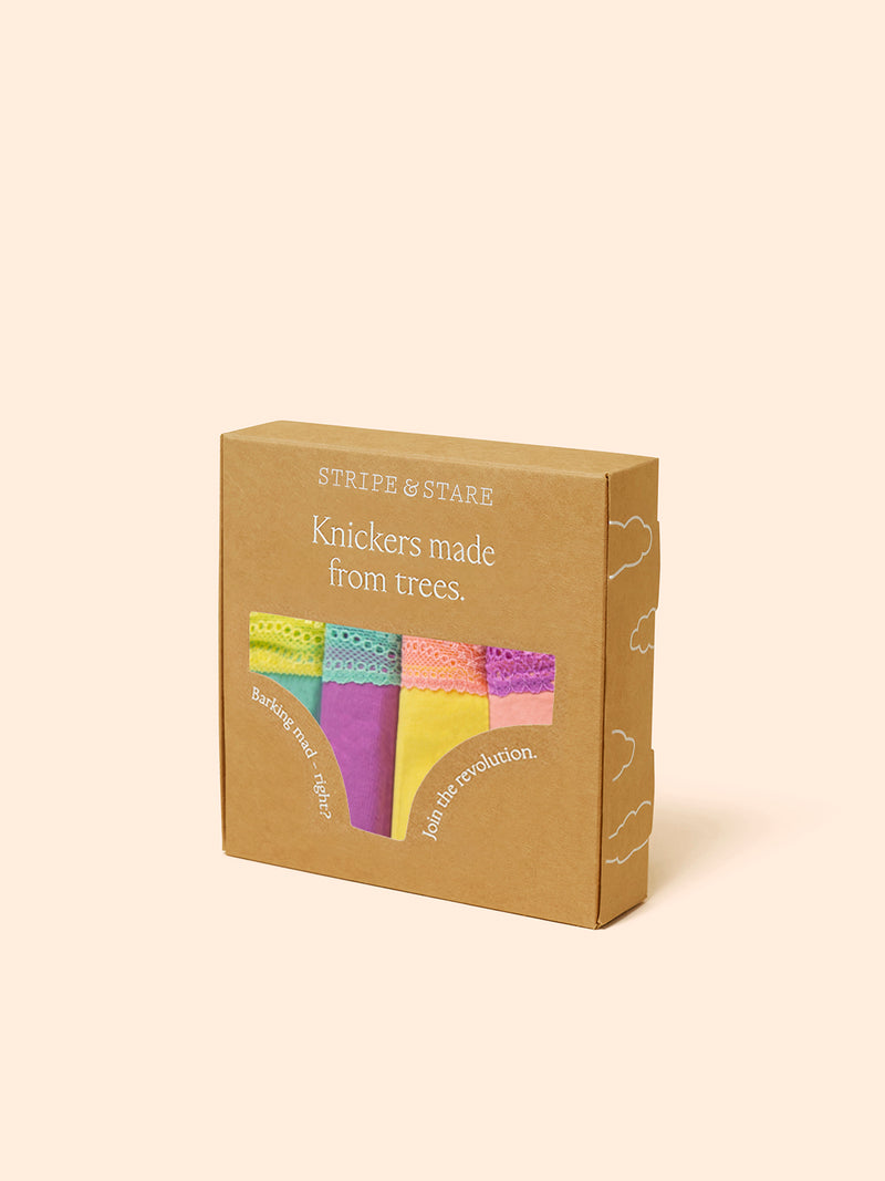The Original Knicker Four Pack - Iridescent Pastel