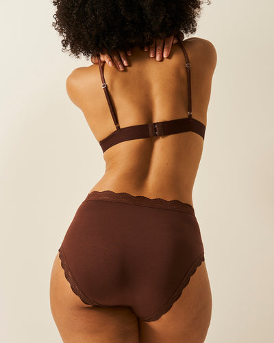 Lace Bralette - Cocoa Stripe & Stare