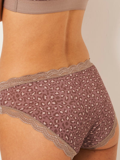 The Original Knicker - Neutral Leopard Taupe Stripe & Stare