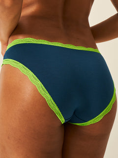 The Original Knicker - Midnight Neon Green