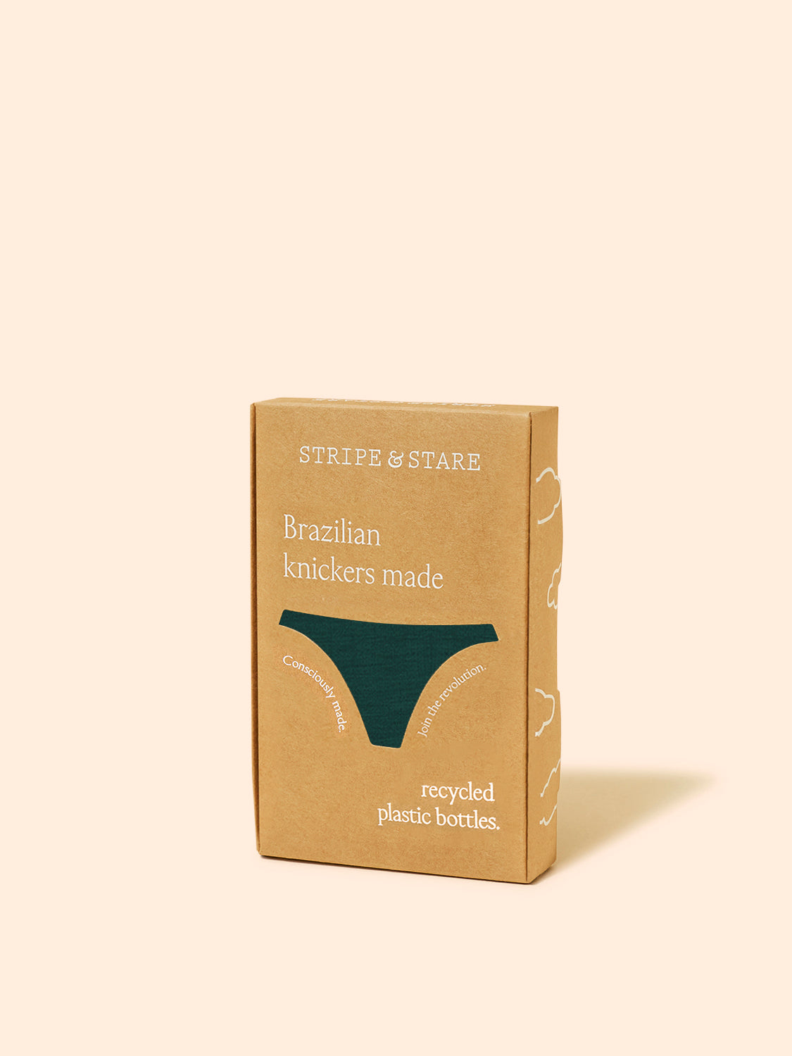 Eco Lace Brazilian Knicker - Alpine Green Hop Lun Limited