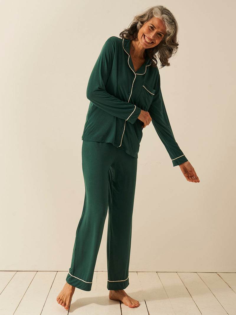 Long Pyjama Set - Alpine Green
