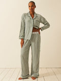 Soft Brushed Woven Pyjama Bottoms - Alpine Stripe