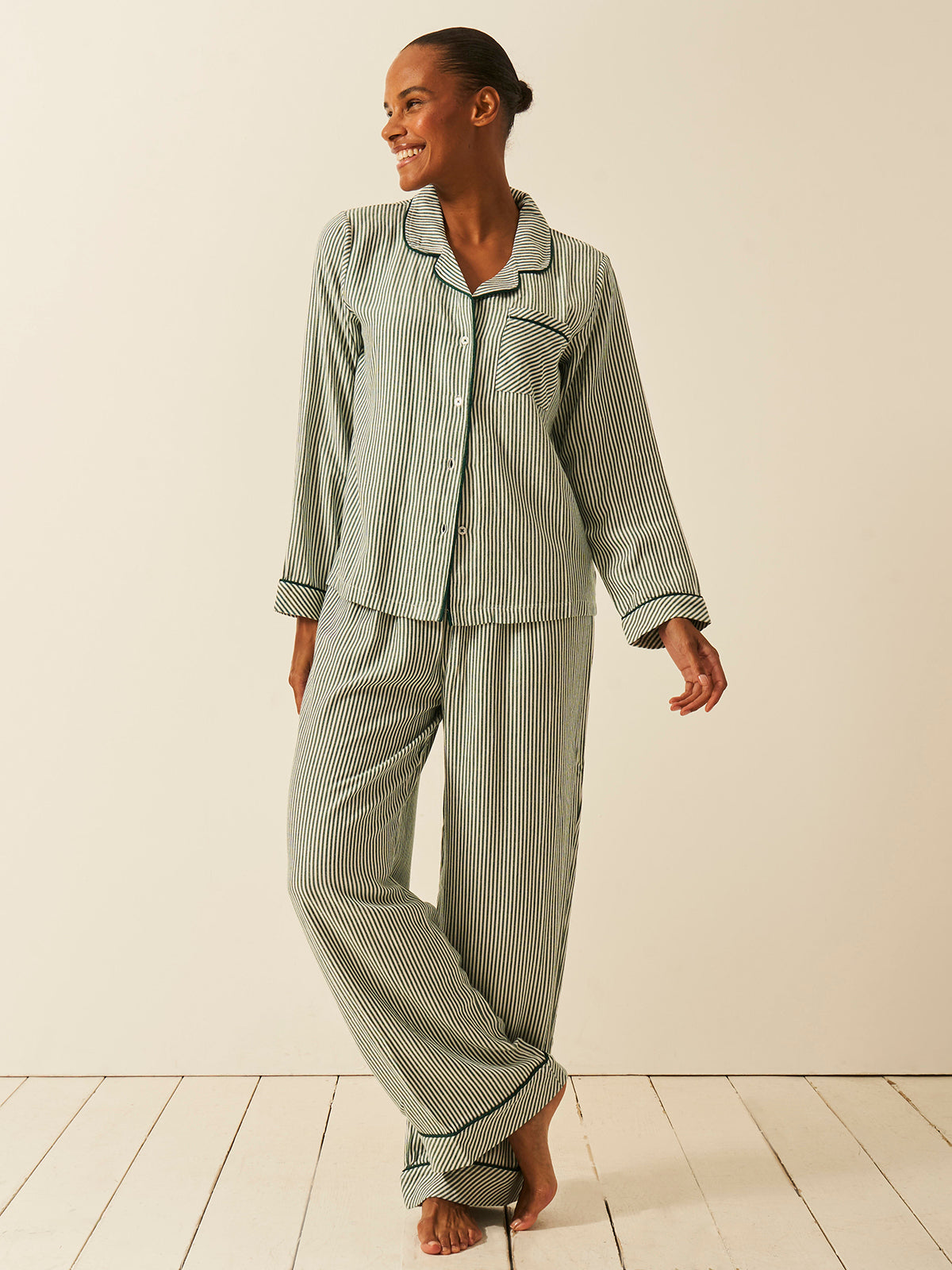 Soft Brushed Woven Pyjama Top - Alpine Stripe Fast Track Sourcing FZC LLC