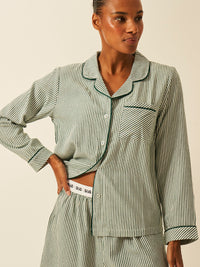 Soft Brushed Woven Pyjama Top - Alpine Stripe Fast Track Sourcing FZC LLC
