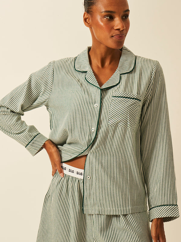 Soft Brushed Woven Pyjama Top - Alpine Stripe Fast Track Sourcing FZC LLC