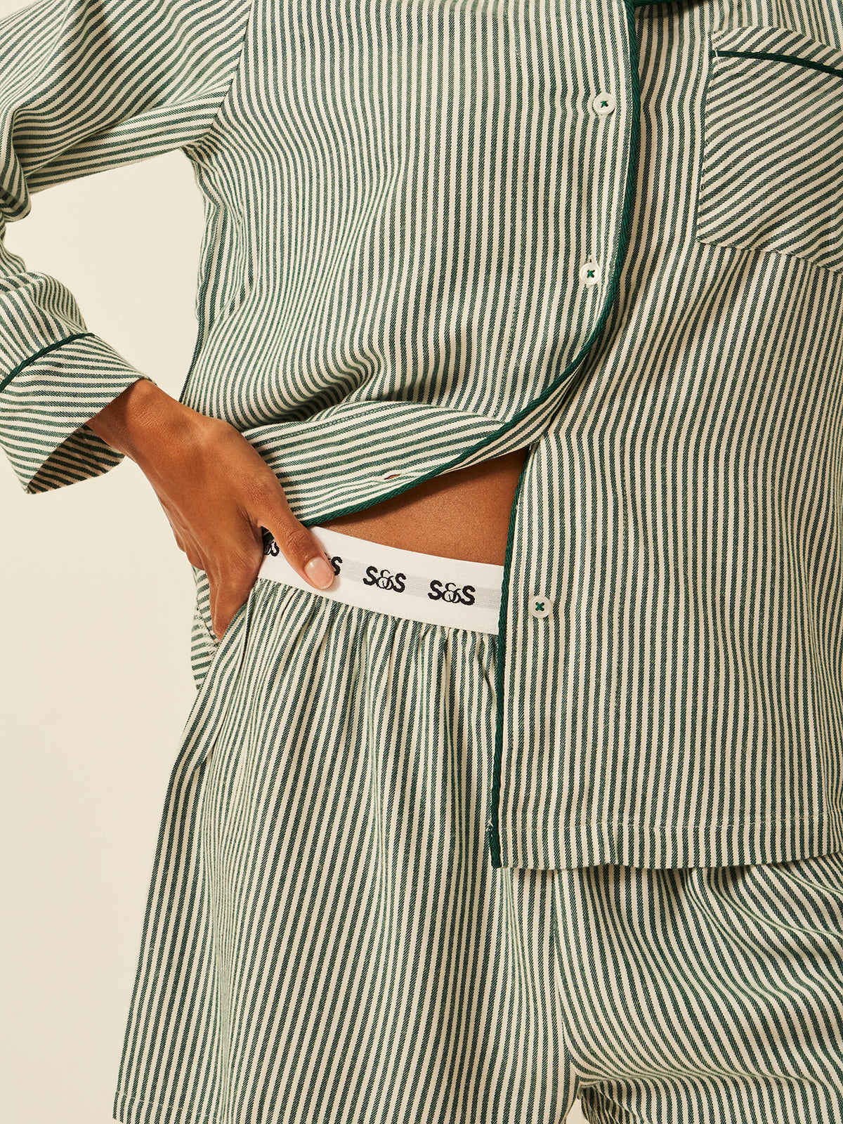 Soft Brushed Woven Pyjama Shorts - Alpine Stripe Fast Track Sourcing FZC LLC