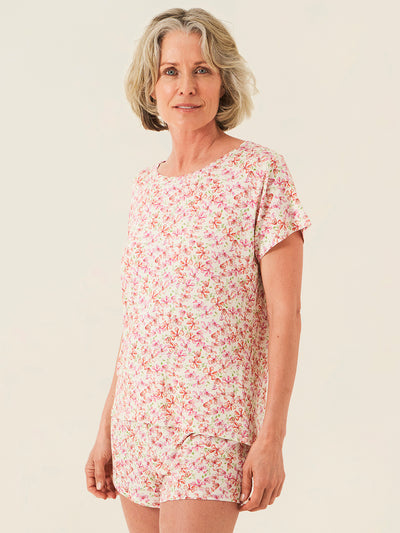 T-shirt & Short Pyjama Set - Antique Floral Charming Garment Enterprises Co