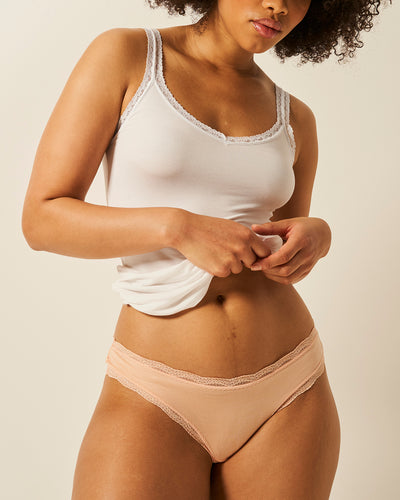 Brazilian Knicker - Apricot Stripe & Stare