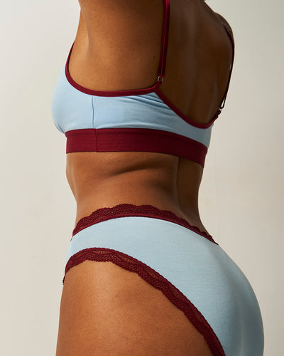 The Original Knicker - Aruba Blue and Rouge Stripe & Stare