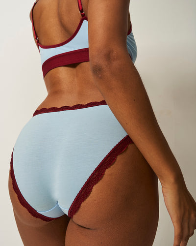 The Original Knicker - Aruba Blue and Rouge Stripe & Stare