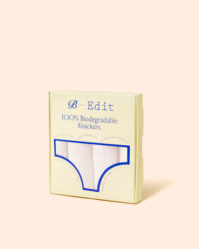 B-Edit High Rise Knicker Four Pack - Ivory Stripe & Stare